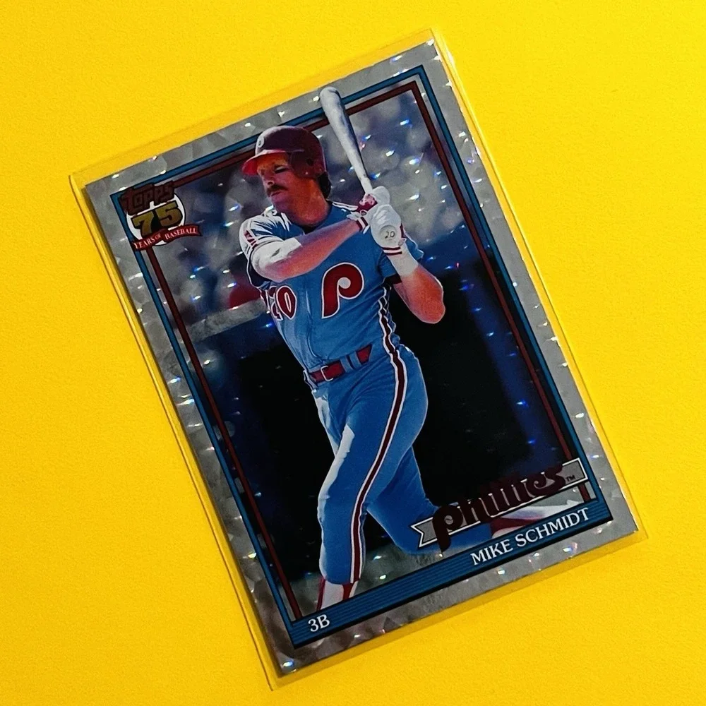 2026 Topps Series 1 Mike Schmidt 1991 Topps Silver Crackle Foil #T91-72 Phillies
